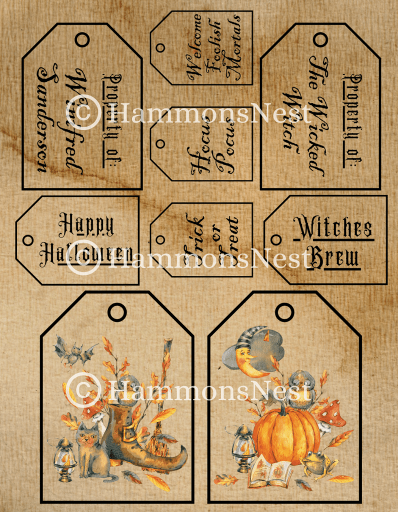 Halloween Tags FREE PRINTABLES