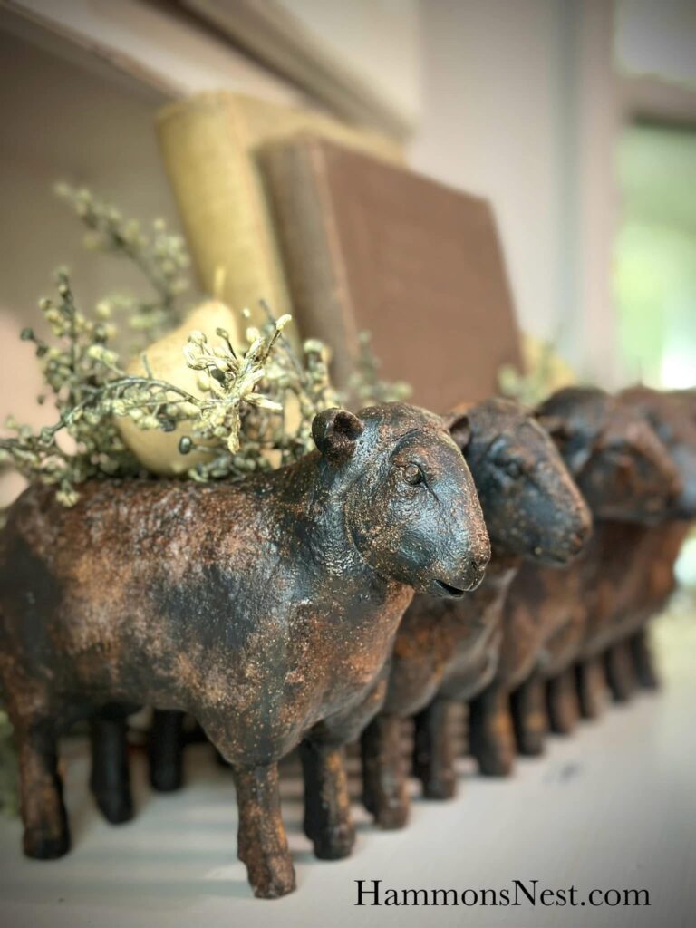Picture of Farmhouse Makeover on Dollar General Sheep Decor