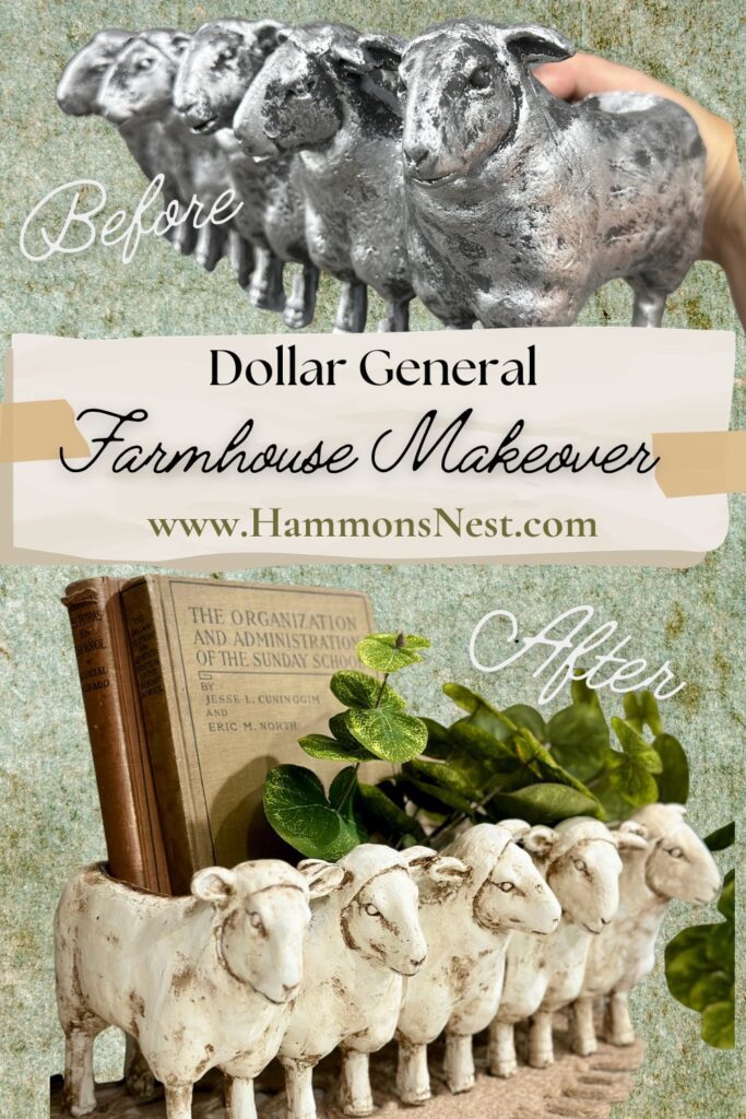 Farmhouse Makeover on Dollar General Sheep Decor - Apartment Makeover With Sheep Paint Ideas
